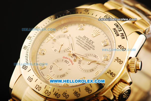 Rolex Daytona Cosmograph Chronograph Automatic Full Gold with Golden Dial - Click Image to Close